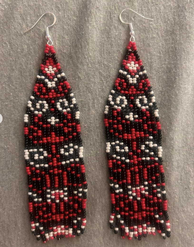 pair of beaded earrings